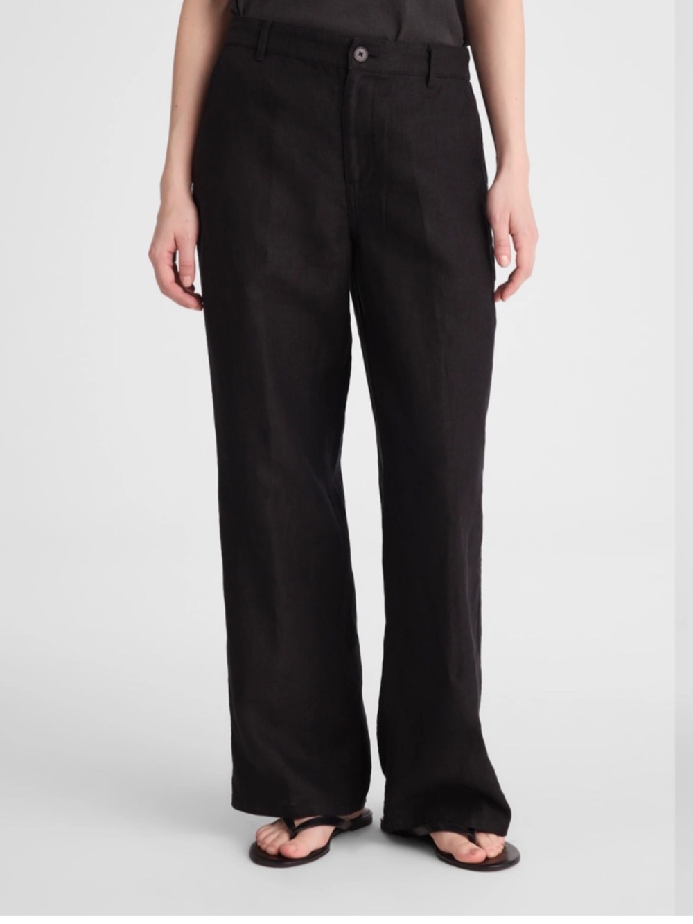 Madewell linen black pants in size 8